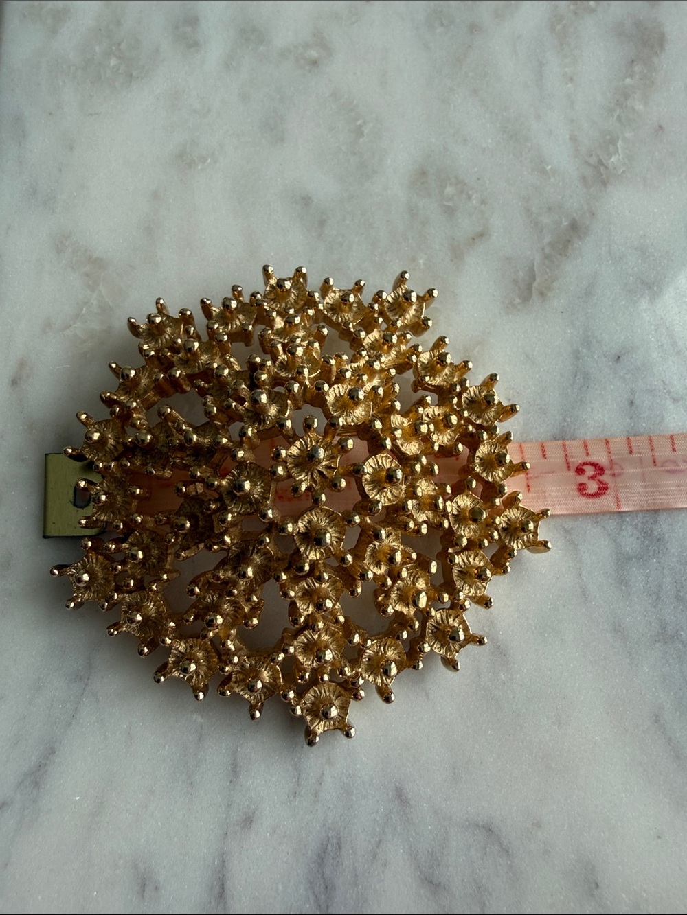 Offer! Vintage atomic era MCM Castlecliff gold anemone brooch bracelet earrings - Picture 9 of 10